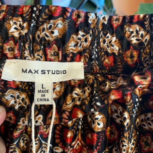 Max Studio | Zoey Pleat Midi Skirt, Sz L, Floral, NWT - Picture 5 of 11